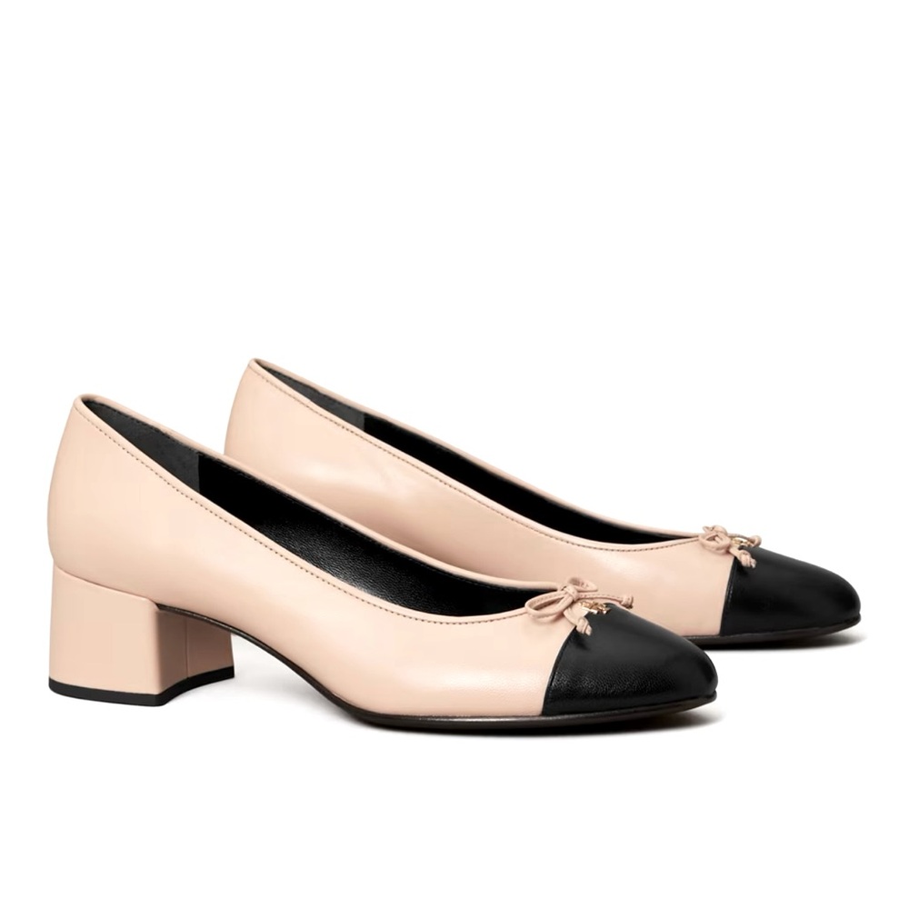 Tory Burch CAP-TOE PUMP 45MM / GOAT LEATHER